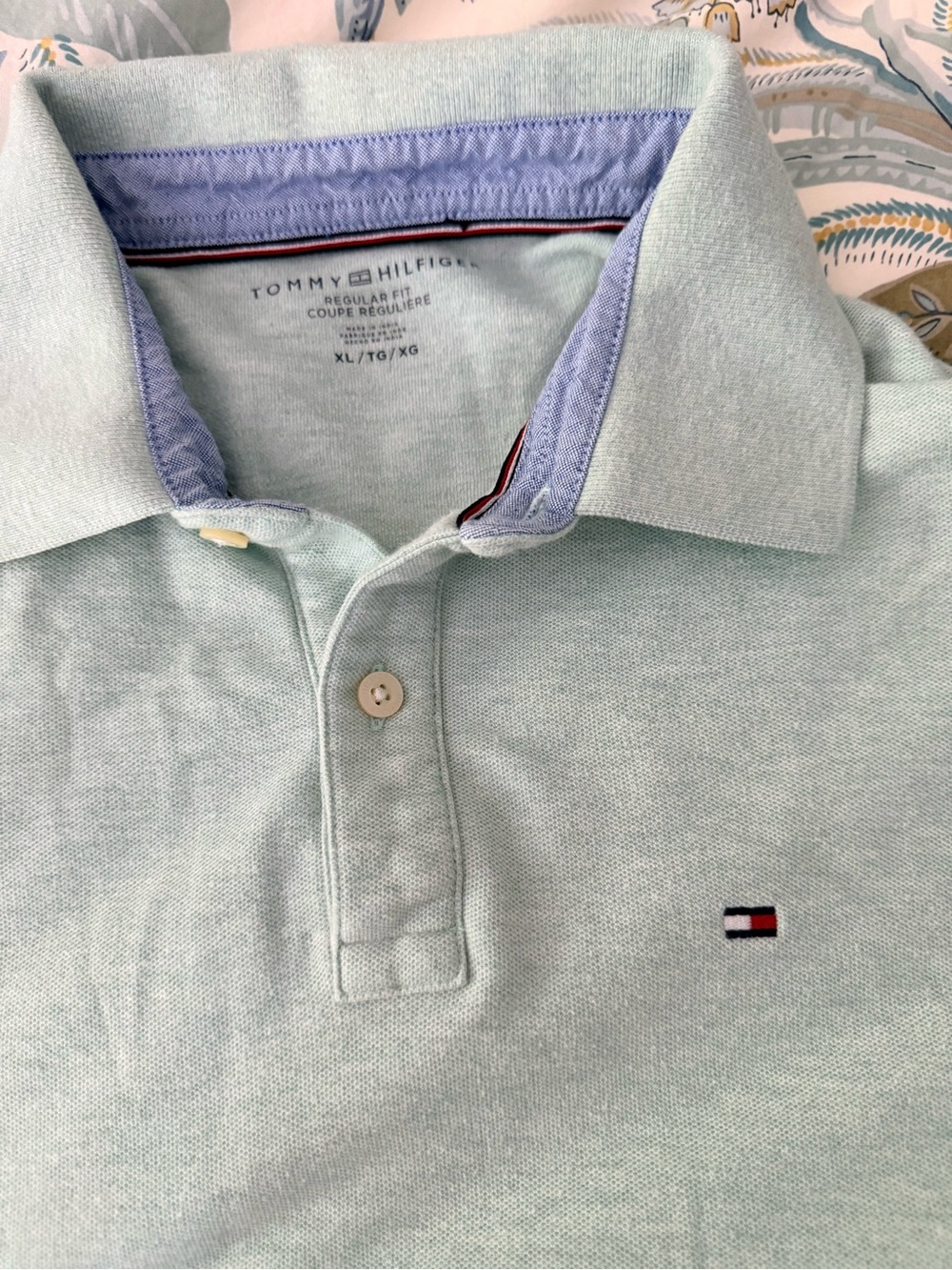 Tommy Hilfiger Men's Mint Green Polo Shirt